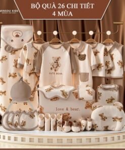 Set quà tặng sơ sinh "Love & Bear"