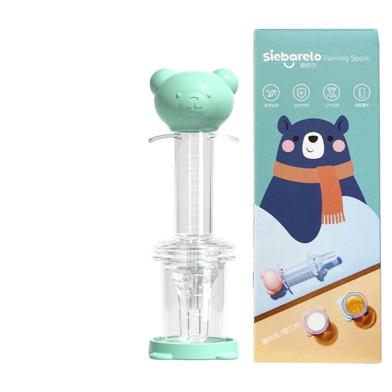 Ống bón thuốc ống bón sữa cho bé siicon gấu Siebarelo -MB02