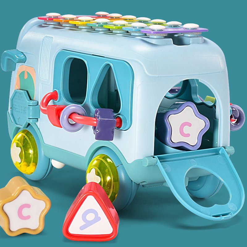 Đồ chơi giáo dục thông minh sớm xe bus đa năng -DC10