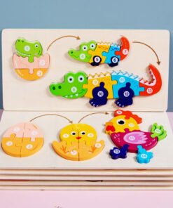 Tranh ghép gỗ quá trình phát triển của động vật -DC13