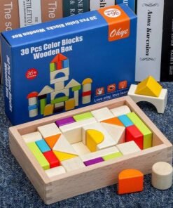Bộ xếp hình khối gỗ 30pcs -DC07