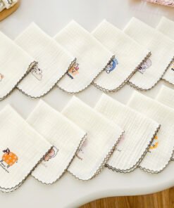 Set 5 khăn sữa muslin in hình