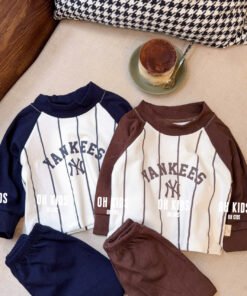 Bộ zip NY kẻ cho bé